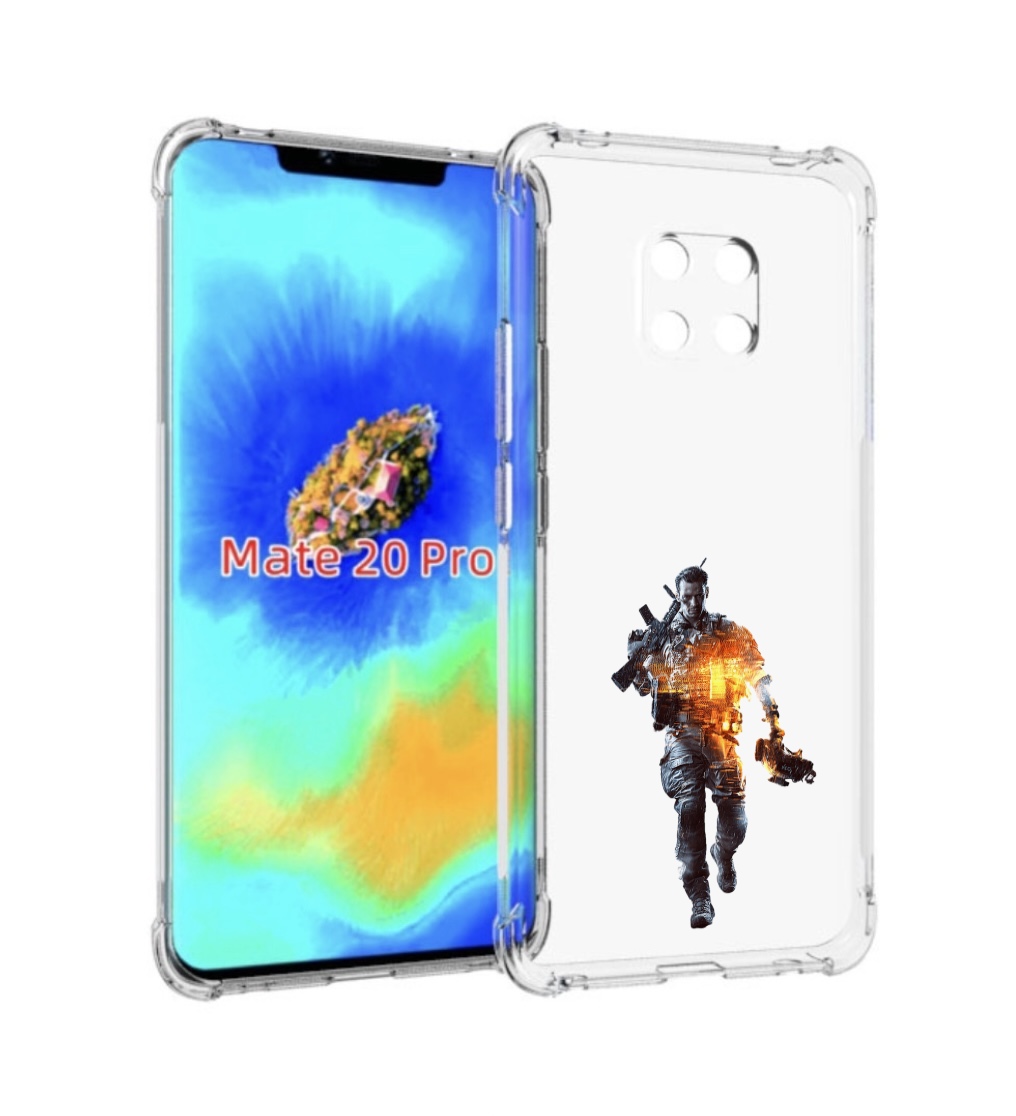 Чехол MyPads Battlefield-4 мужской для Huawei Mate 20 Pro/Mate 20 RS 6.39