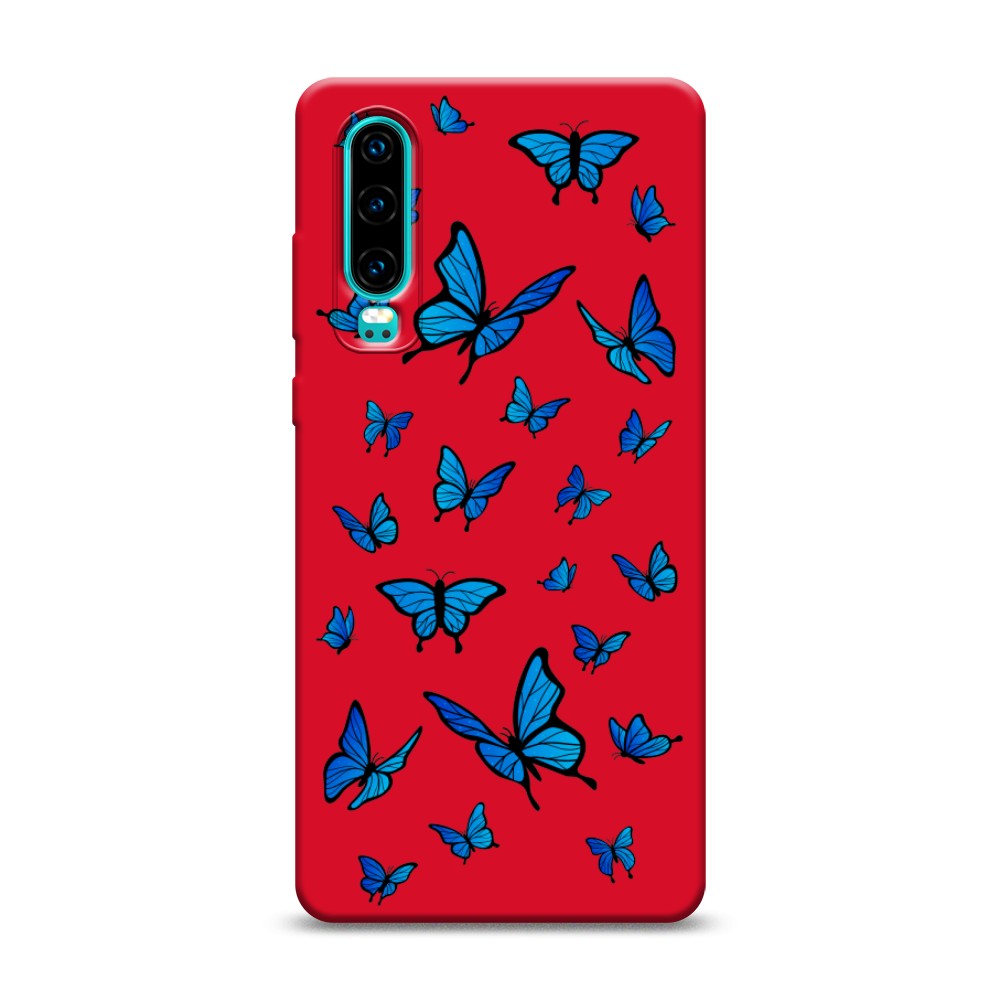 

Чехол Awog на Huawei P30 "Синие бабочки", Разноцветный, 68553-1