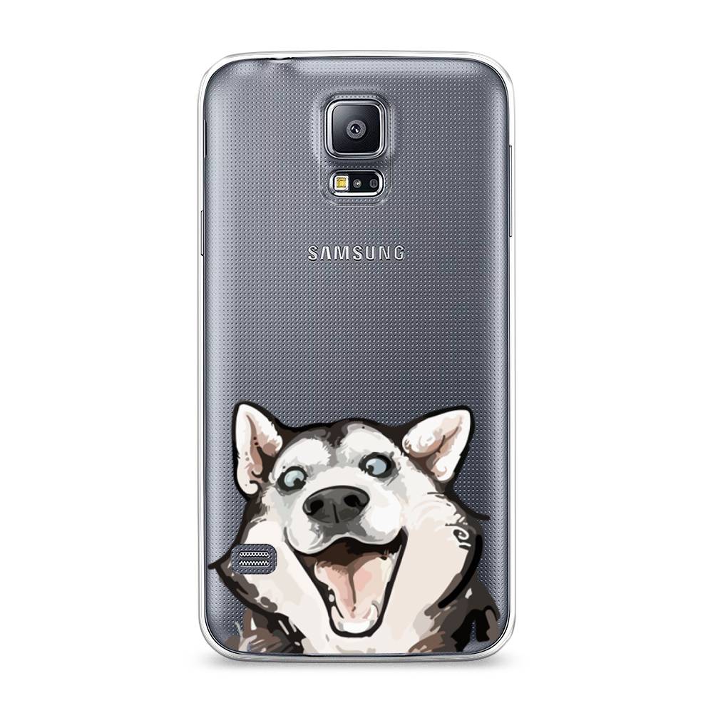 

Чехол Awog на Samsung Galaxy S5 "Радостный хаски", Белый;голубой;черный, 24150-1