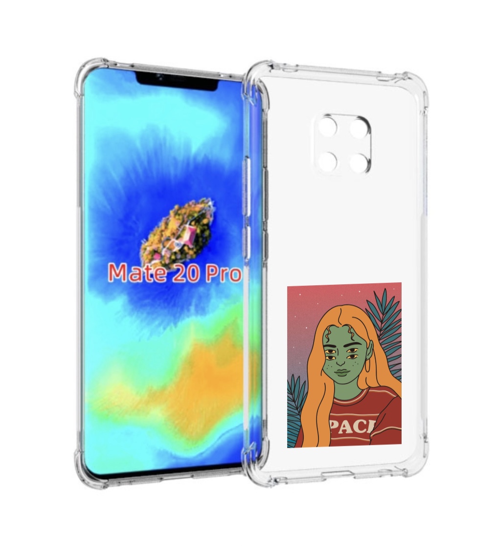 

Чехол MyPads четырехглазая девушка женский для Huawei Mate 20 Pro/Mate 20 RS 6.39, Прозрачный, Tocco