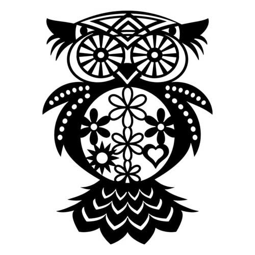 

Трафарет-силуэт Marabu 30*30см (008 сова с цветами)