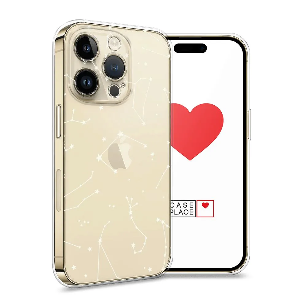 

Силиконовый чехол Awog "Созвездия" для Apple iPhone 14 Pro, Прозрачный, 15250-7