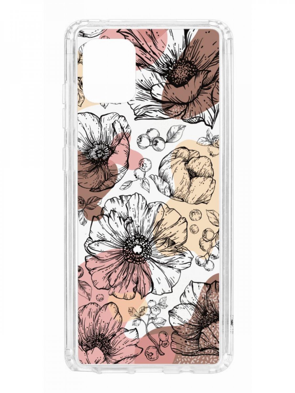 фото Противоударный чехол для samsung galaxy note 10 lite kruche print ягоды и цветы с рисунком кruче