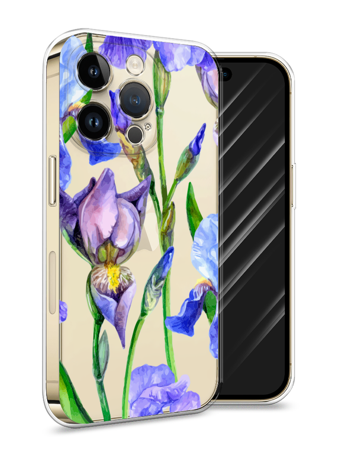 

Силиконовый чехол Awog "Синие ирисы" для Apple iPhone 14 Pro, Разноцветный, 15250-8