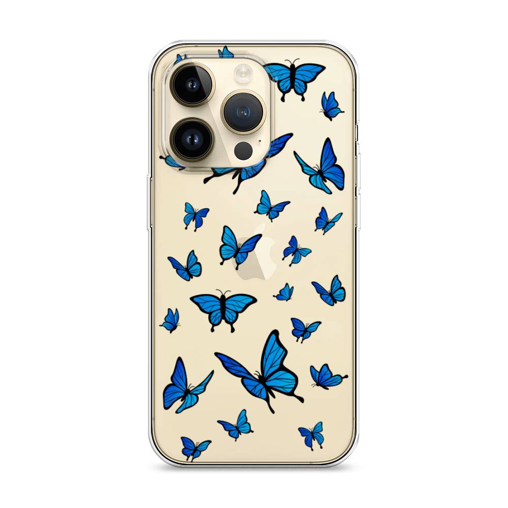 

Чехол Awog на Apple iPhone 14 Pro / Айфон 14 Pro "Синие бабочки", 15250-1