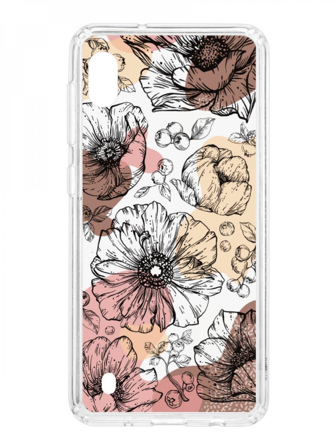 фото Противоударный чехол для samsung galaxy a10 2019 kruche print ягоды и цветы с рисунком кruче