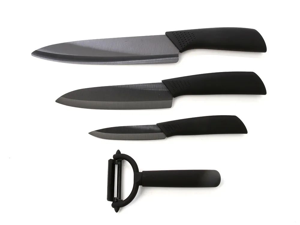 

Набор керамических ножей Xiaomi Huo Hou Heat Knife Set (4 шт) - Черный