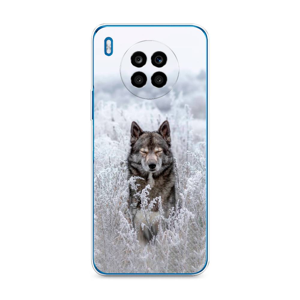 

Чехол Awog на Honor 50 Lite "Волк в поле", Белый;черный, 6106450-1