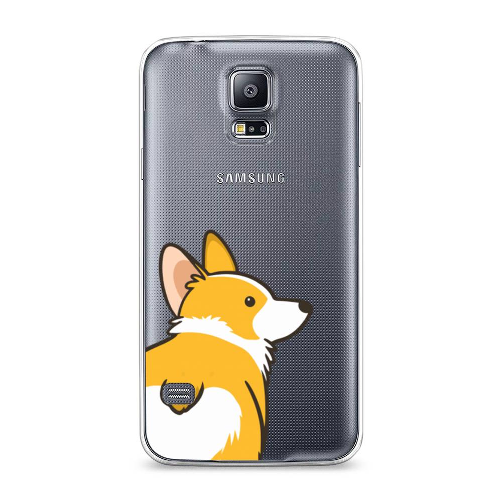 

Чехол Awog на Samsung Galaxy S5 "Корги следуй за мной", Желтый;бежевый;белый, 24150-2