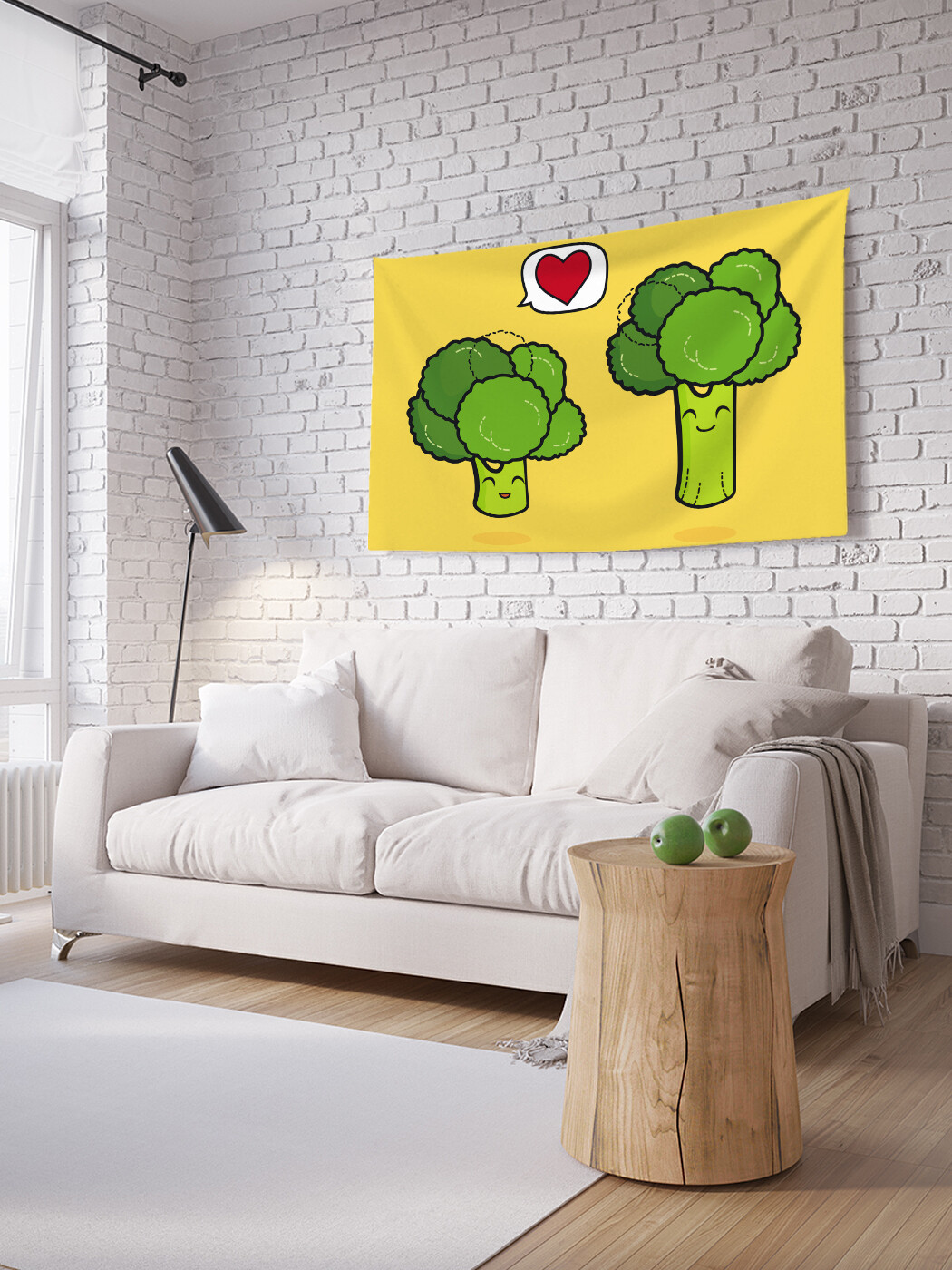 

Горизонтальное фотопанно JoyArty Влюбленные брокколи, из ткани, 100х150 см