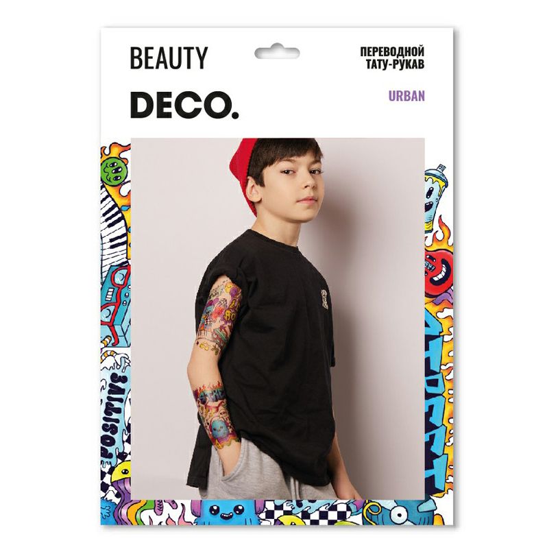 

Татуировка переводная для тела Deco by Miami tattoos Urban, Разноцветный
