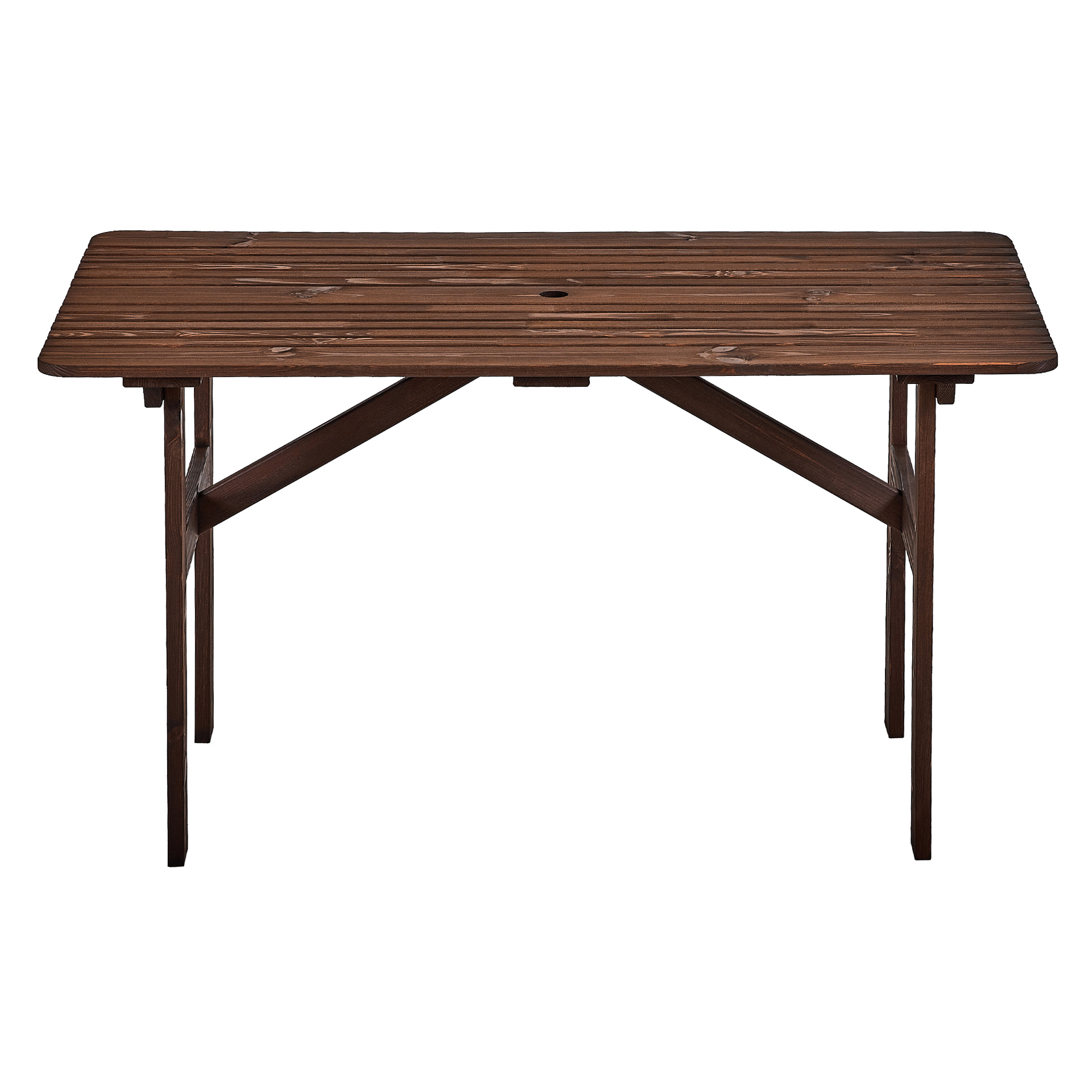 Стол деревянный для дачи InterLINK 600153 70х120х65 темно-коричневый