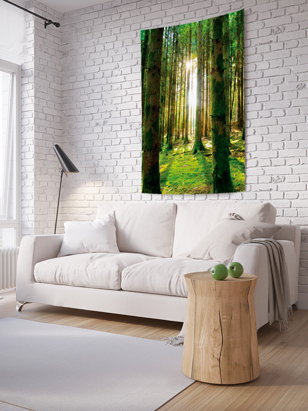 

Вертикальное фотопанно JoyArty Солнце между деревьев, из ткани, 100х150 см