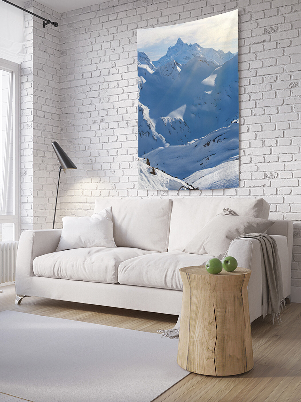 

Вертикальное фотопанно JoyArty Снежные горные склоны, из ткани, 100х150 см