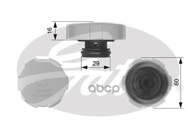 

GATES Крышка расширительного бачка GATES RC231