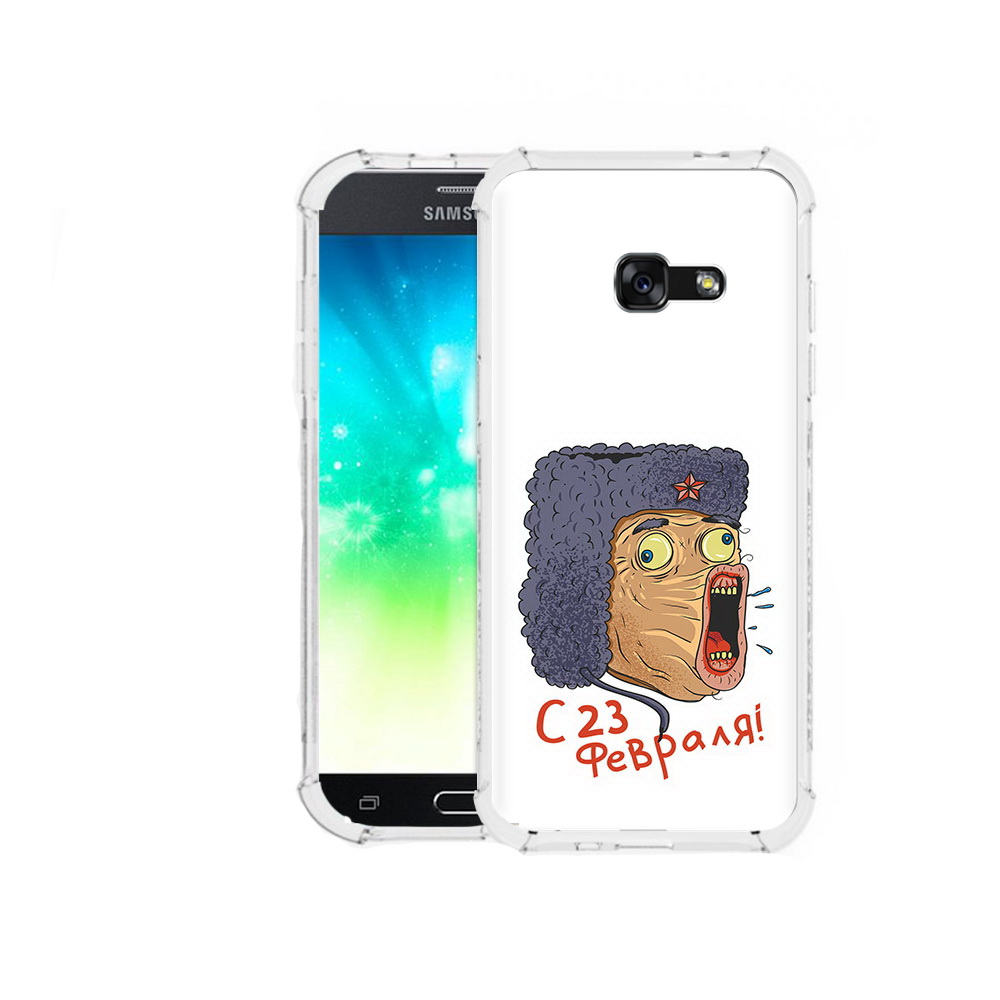 

Чехол MyPads Tocco для Samsung Galaxy A3 (2016) 23 февраля смешная эмоция, Прозрачный, Tocco