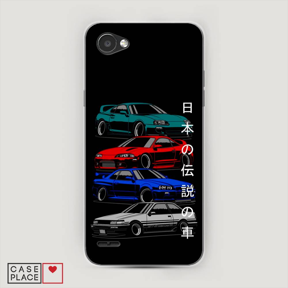 

Чехол Awog на LG Q6 "JDM Legend cars", Зеленый;красный;синий, 83150-5