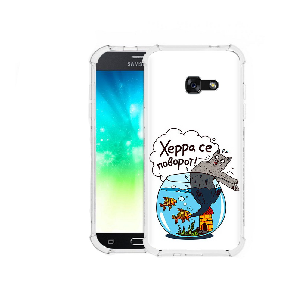 

Чехол MyPads Tocco для Samsung Galaxy A3 (2016) Рыбы с котом, Прозрачный, Tocco