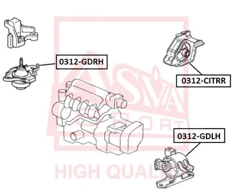 

Подушка двигателя Honda CR-V II 01>07 ASVA 0312GDRH