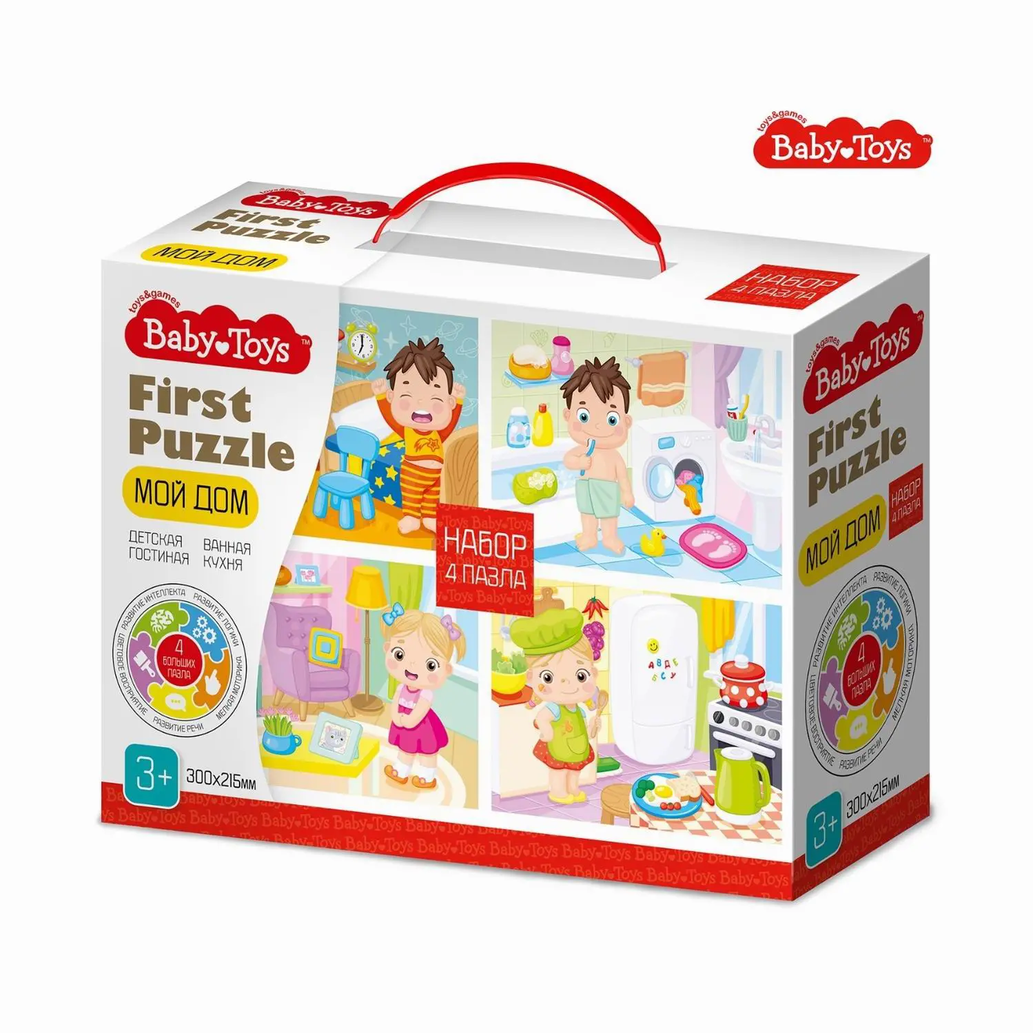 

Десятое королевство Пазл First Puzzle 4 в 1 Мой дом Baby Toys 04364ДК, 04364ДК