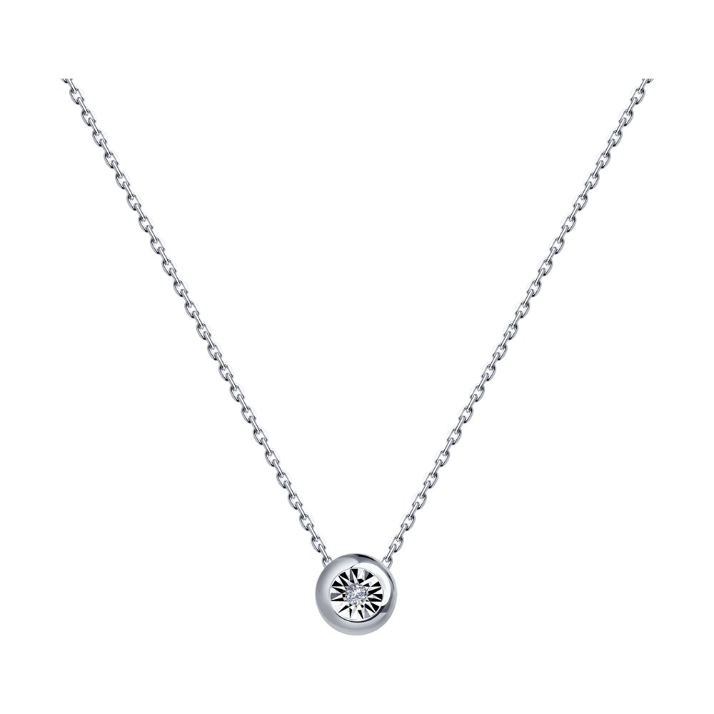 

Колье из белого золота 42 см Diamant 52-270-01074-1, бриллиант, 52-270-01074-1