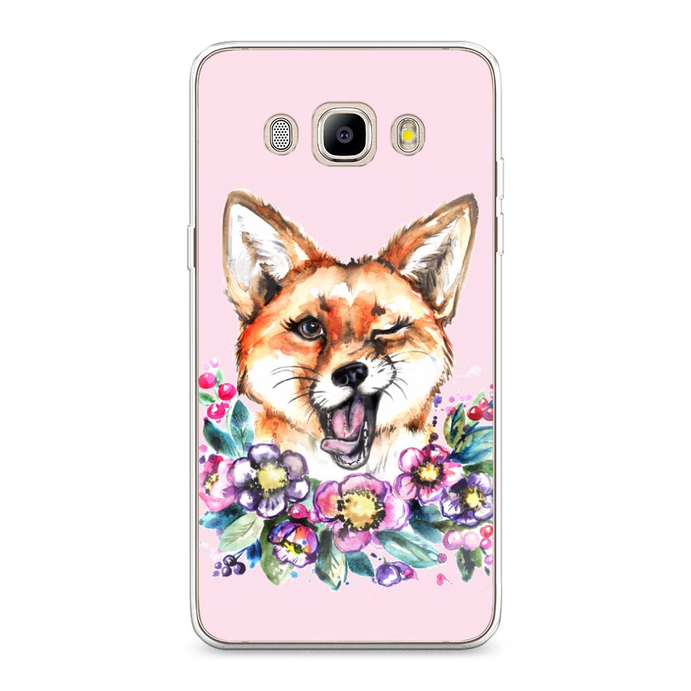 

Чехол Awog на Samsung Galaxy J5 2016 / Самсунг J5 2016 "Подмигивающая лиса", Оранжевый, 22750-10