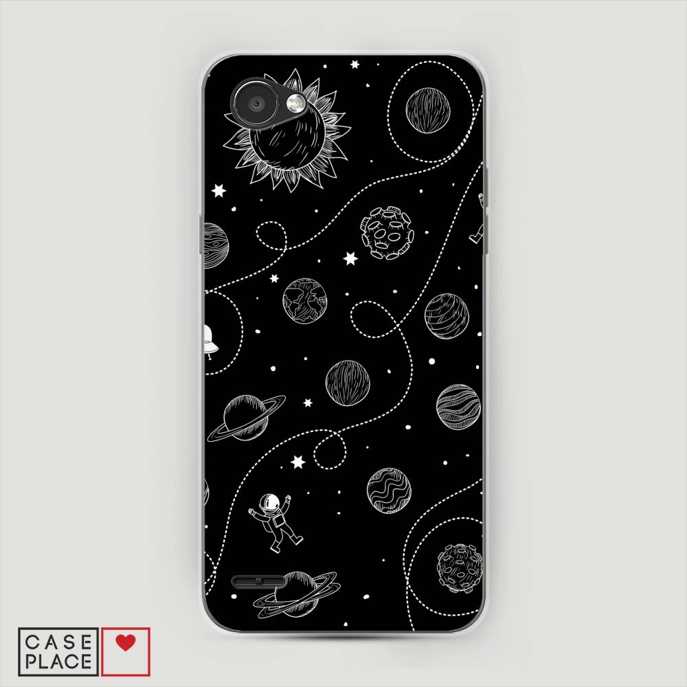 

Чехол Awog на LG Q6 "В невесомости", Бежевый, 83150-4