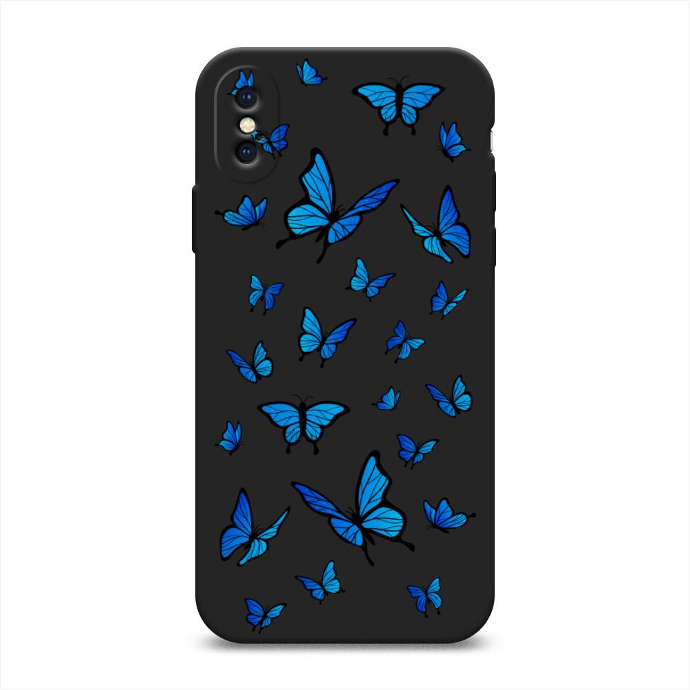 

Чехол Awog на Apple iPhone X (10) / Айфон X (10) "Синие бабочки", Разноцветный, 11052-1