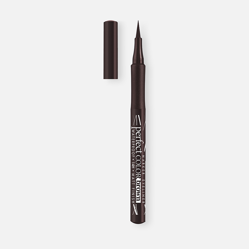 Подводка-фломастер для век Luxvisage Perfect Color waterproof 14H matt finish Brown, 4 г