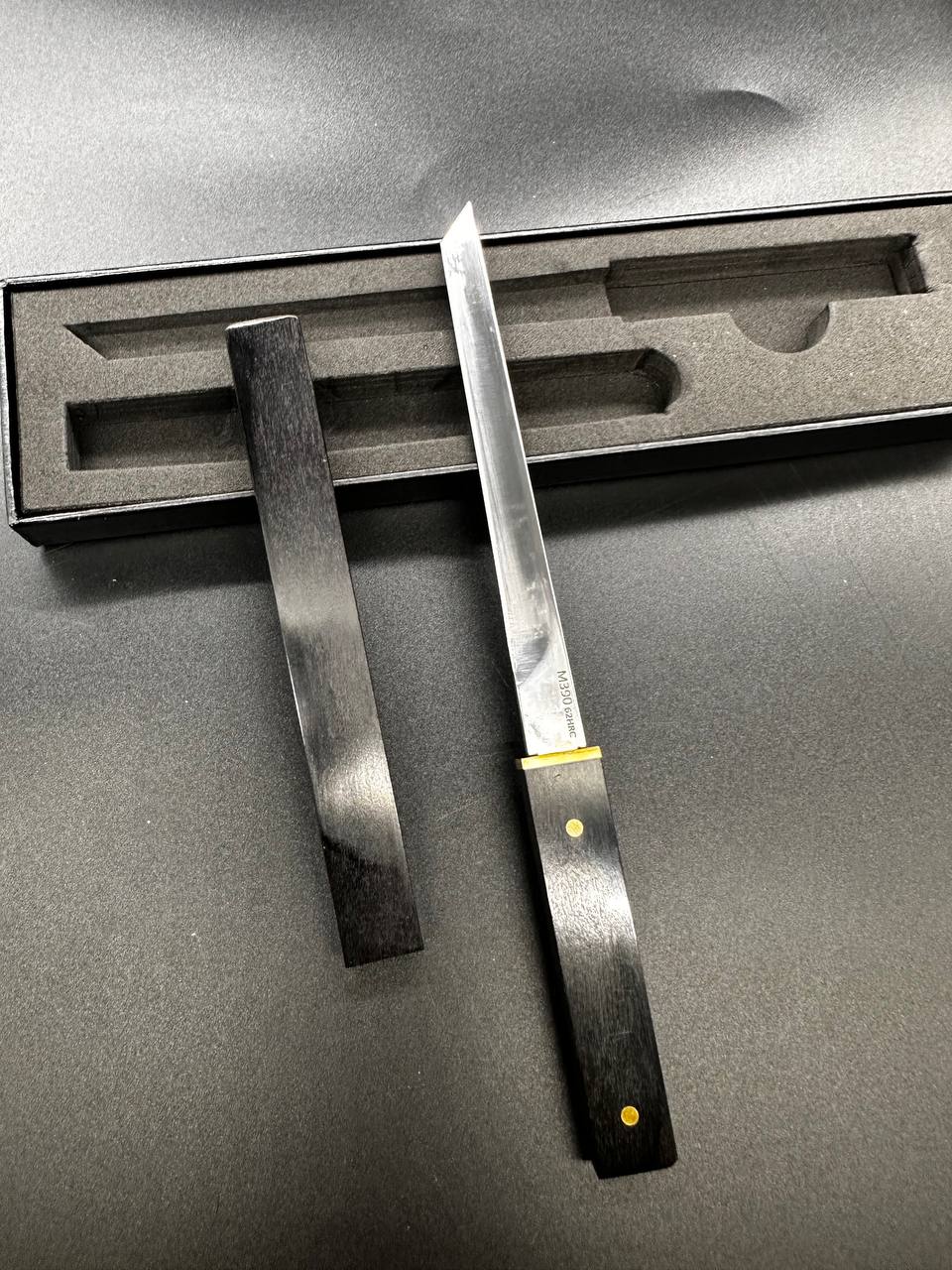 

Нож Дамаск mini коричневый 110 мм, прямой