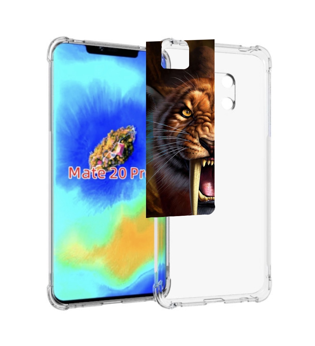 

Чехол MyPads саблезубый злой тигр для Huawei Mate 20 Pro/Mate 20 RS 6.39, Прозрачный, Tocco