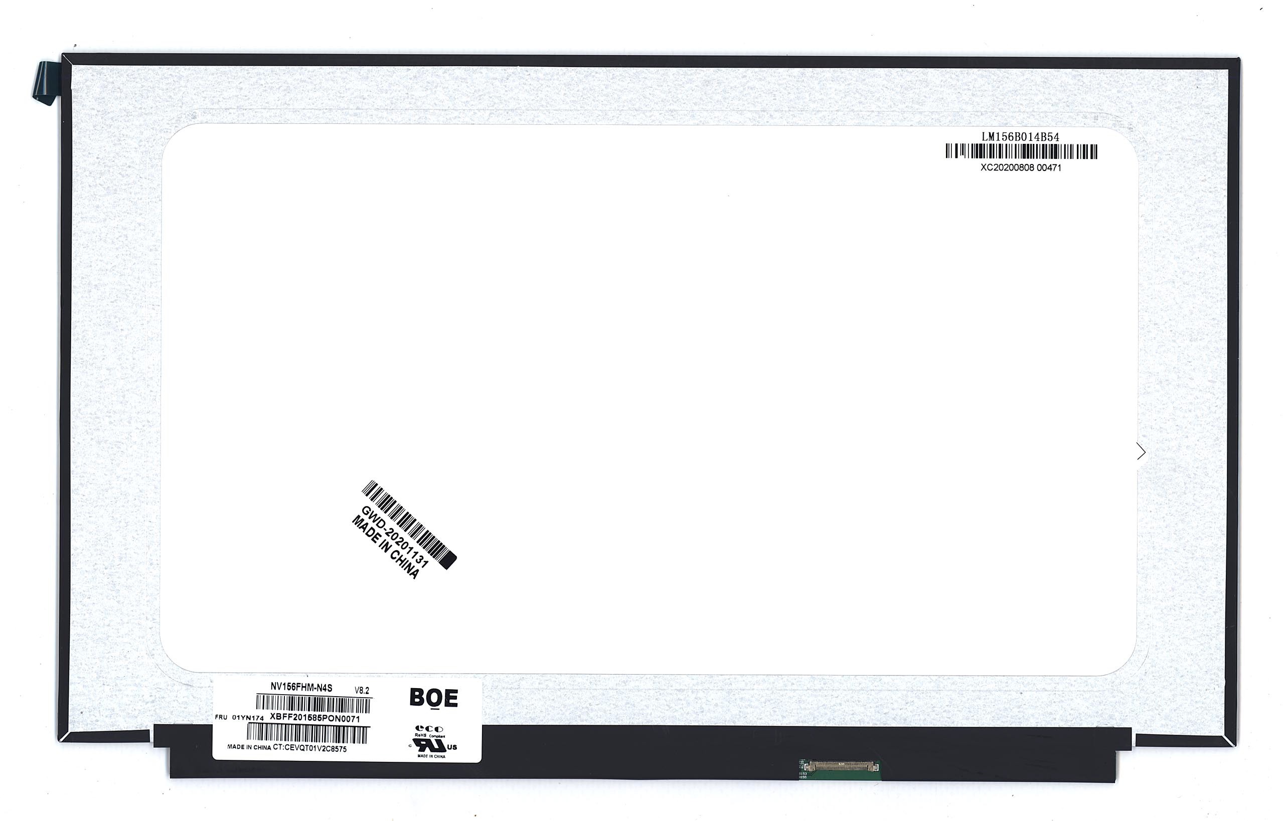 

Матрица OEM для ноутбука NV156FHM-N4S (100177593V), совместимая с p/n: NV156FHM-N4S