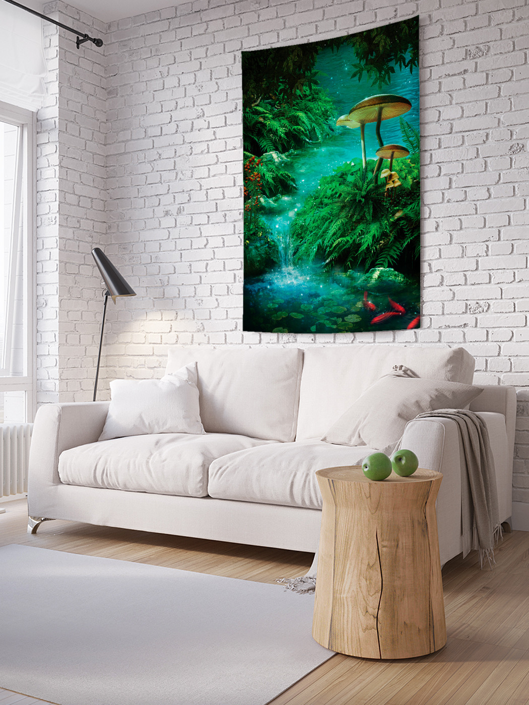 

Вертикальное фотопанно на стену JoyArty Грибы у реки 100x150 см, Грибы у реки