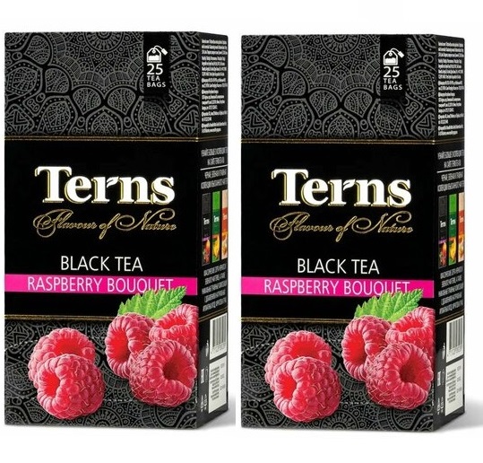 Чай черный Terns Raspberry, 25 пак, 2 шт