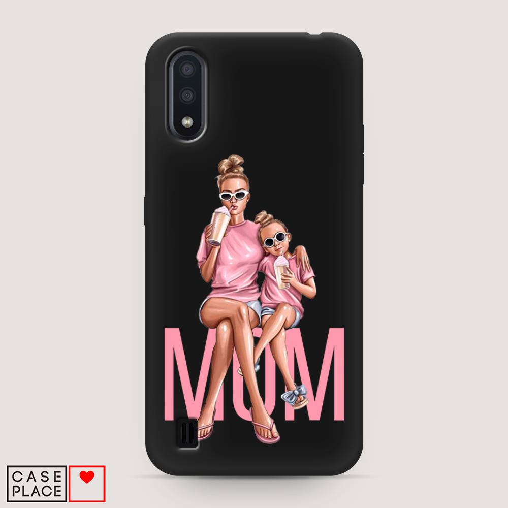 фото Матовый силиконовый чехол "lovely mom" на samsung galaxy a01 awog