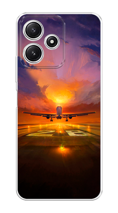 

Чехол на Xiaomi Redmi 12 5G/Redmi 12R "Самолет на посадке", Оранжевый;синий, 319550-1