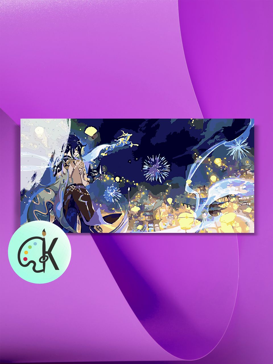 

Картина по номерам на холсте Культура Цвета Genshin Impact - Сяо, 30 х 60 см, Genshin Impact - Сяо