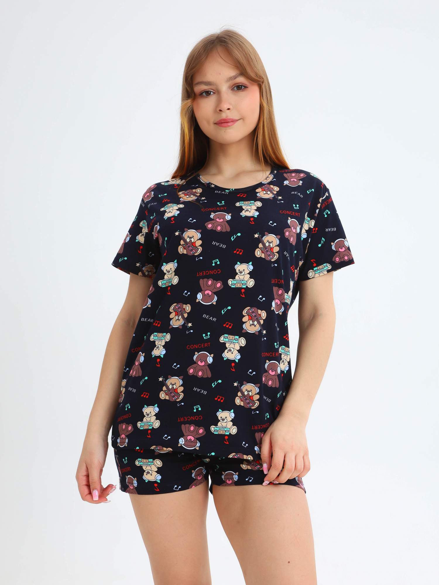 

Пижама женская Soft home П003 синяя 44 RU, Синий, П003
