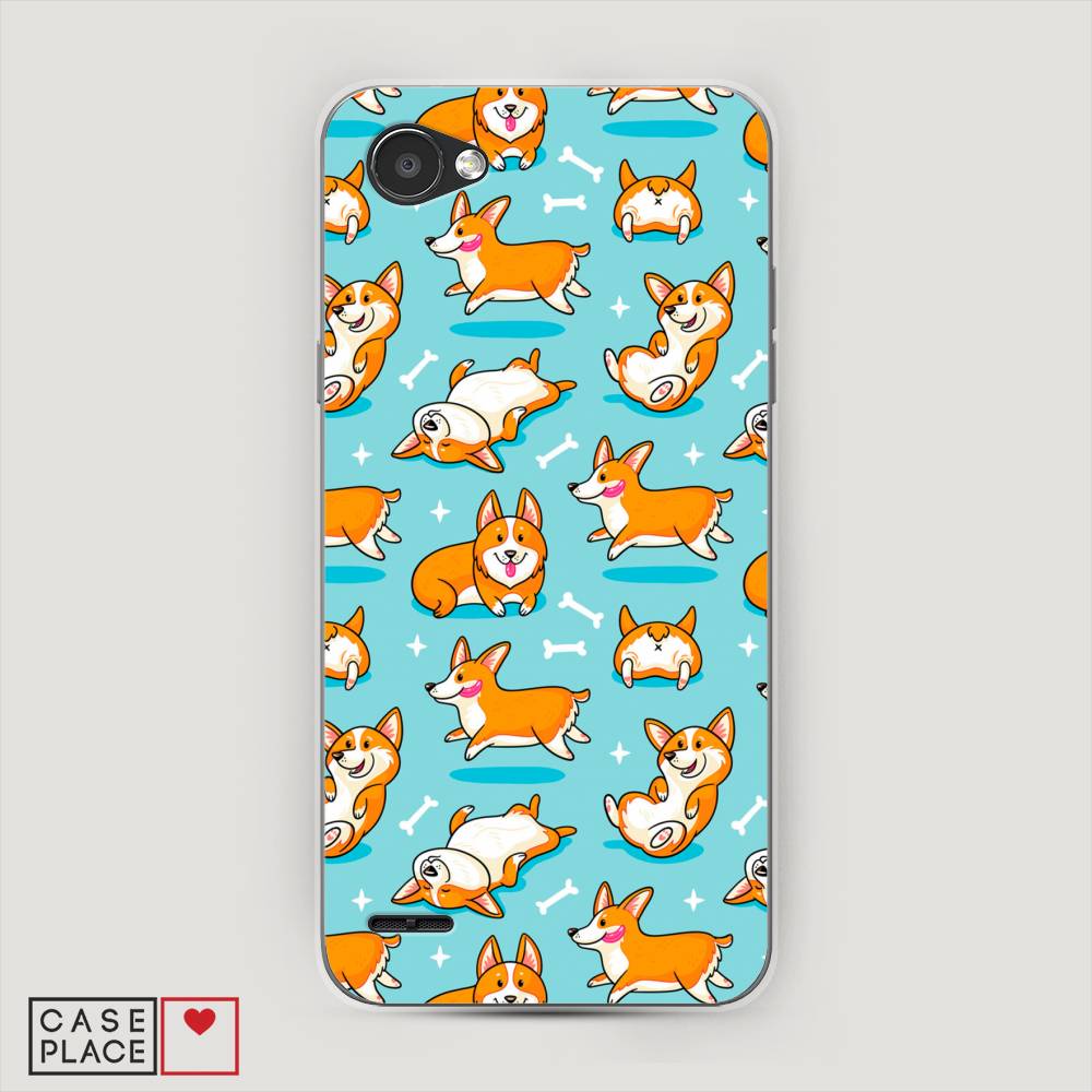 

Чехол Awog на LG Q6 "Веселые корги", Коричневый, 83150-2