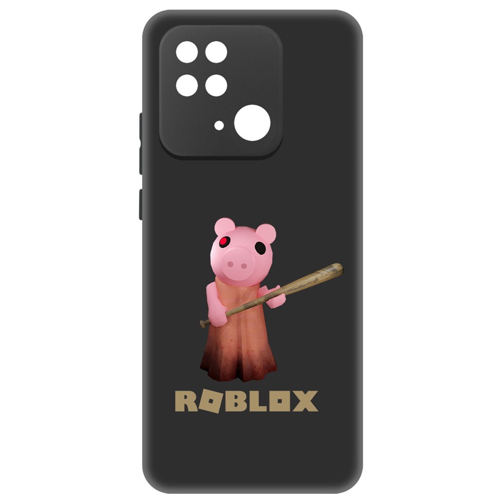 

Чехол-накладка Софт Roblox-Пигги для Xiaomi Redmi 10C, Черный