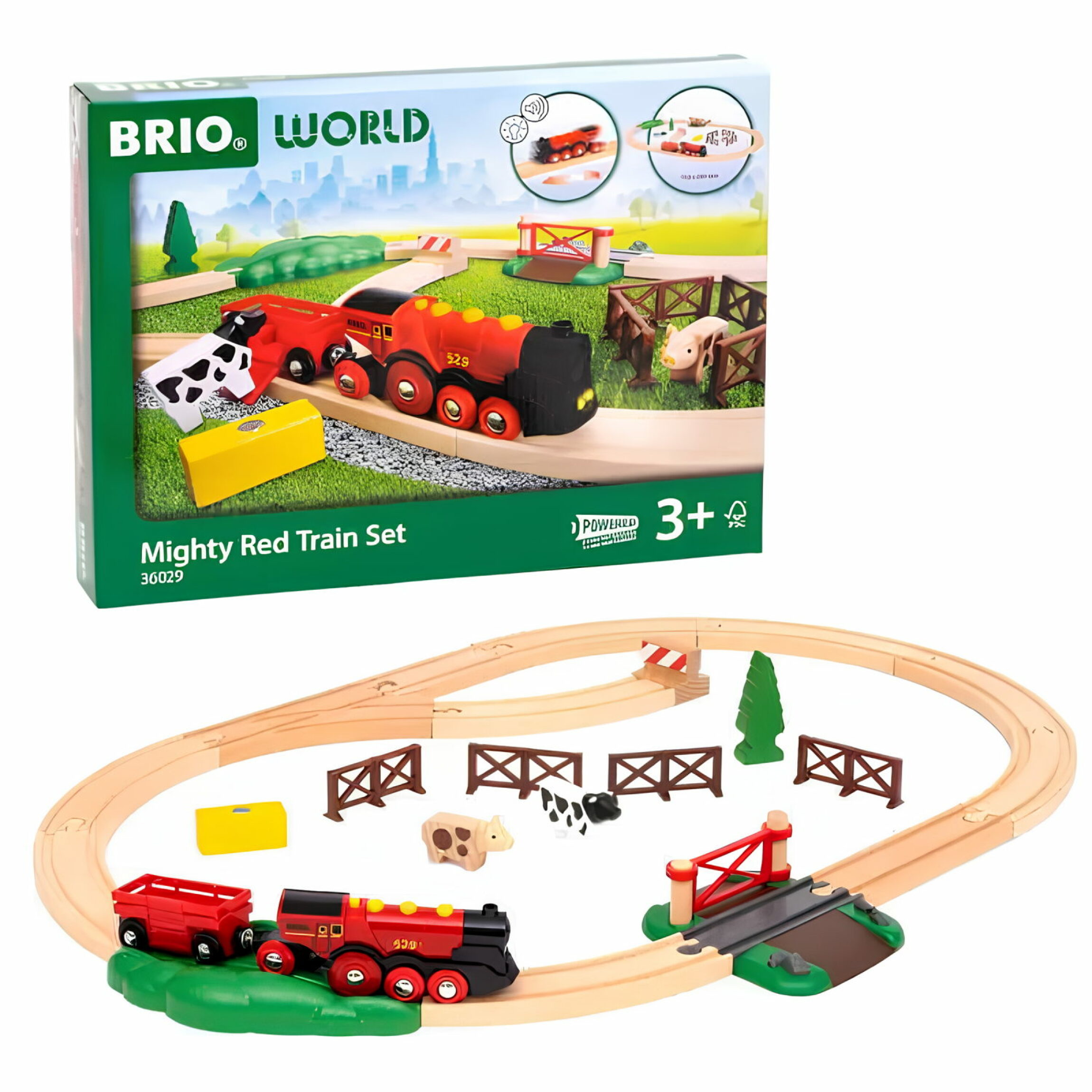 Игровой набор BRIO Красный фермерский поезд 24 эл,свет,звук Brio