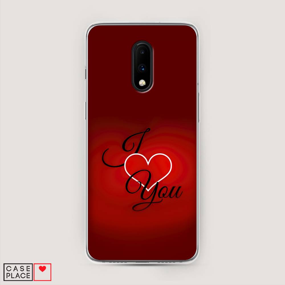 

Чехол Awog на OnePlus 7 / ВанПлас 7 "I love you 3", Красный;черный, 150750-6