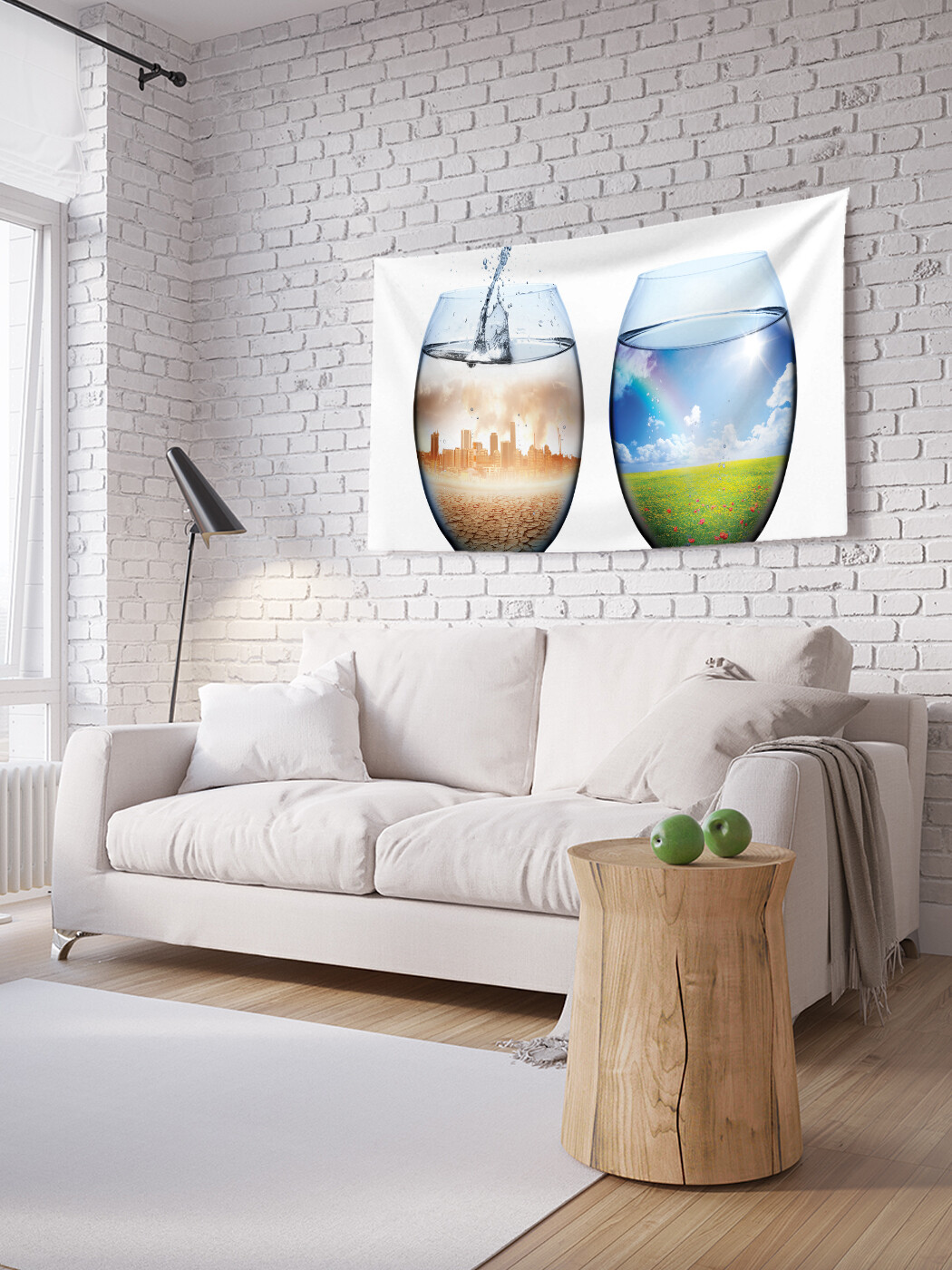 

Горизонтальное фотопанно JoyArty Экологический кризис, из ткани, 100х150 см