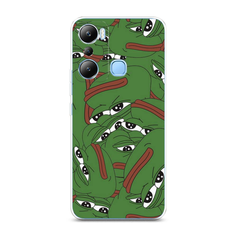 

Чехол Awog на Infinix HOT 20i "Печальный frog", Зеленый;белый, 3102950-9