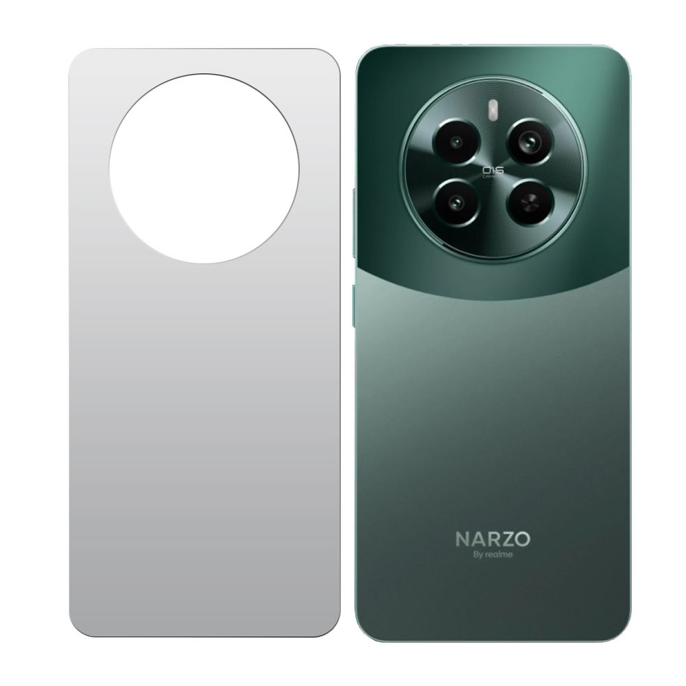 

Стекло защитное гибридное Матовое Krutoff для Realme Narzo 70 Pro задняя сторона