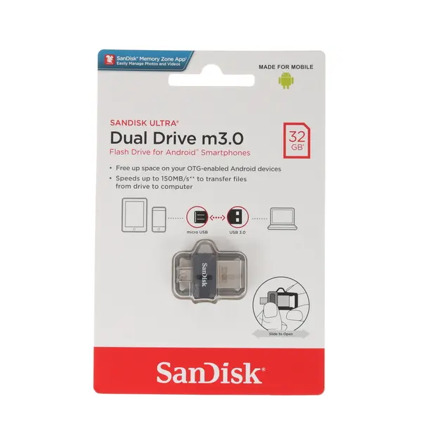 Флешка SanDisk 32Gb Ultra Dual Drive Go (SDDDC3-032G-G46) 32 ГБ Silver