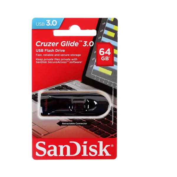 

Флешка SanDisk 64Gb Cruzer Glide USB3.0 (SDCZ600-064G-G35) 64 ГБ Black, 64Gb Cruzer Glide USB3.0 (SDCZ600-064G-G35)
