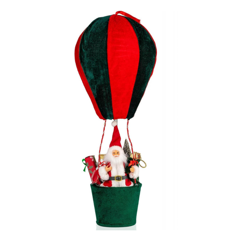 

Рождественский светодиодный музыкальный Дед Мороз на воздушном шаре 80 см, Разноцветный