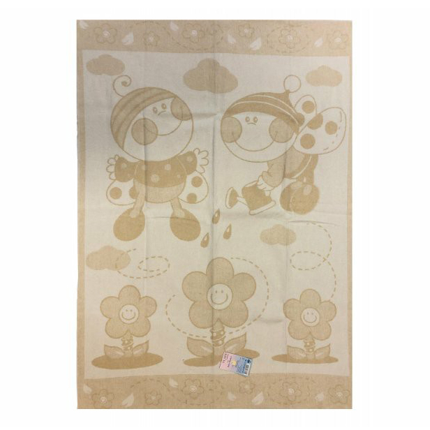 

Одеяло Vladi Home 100x140 см хлопковое жаккардовое теплое бежевое в ассортименте