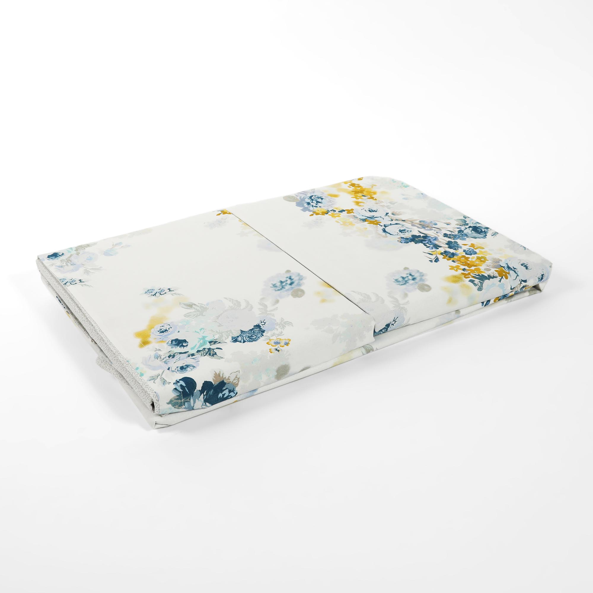 Комплект постельного белья Cogal Everyday Blue Flowers семейный сатин 50x70 см